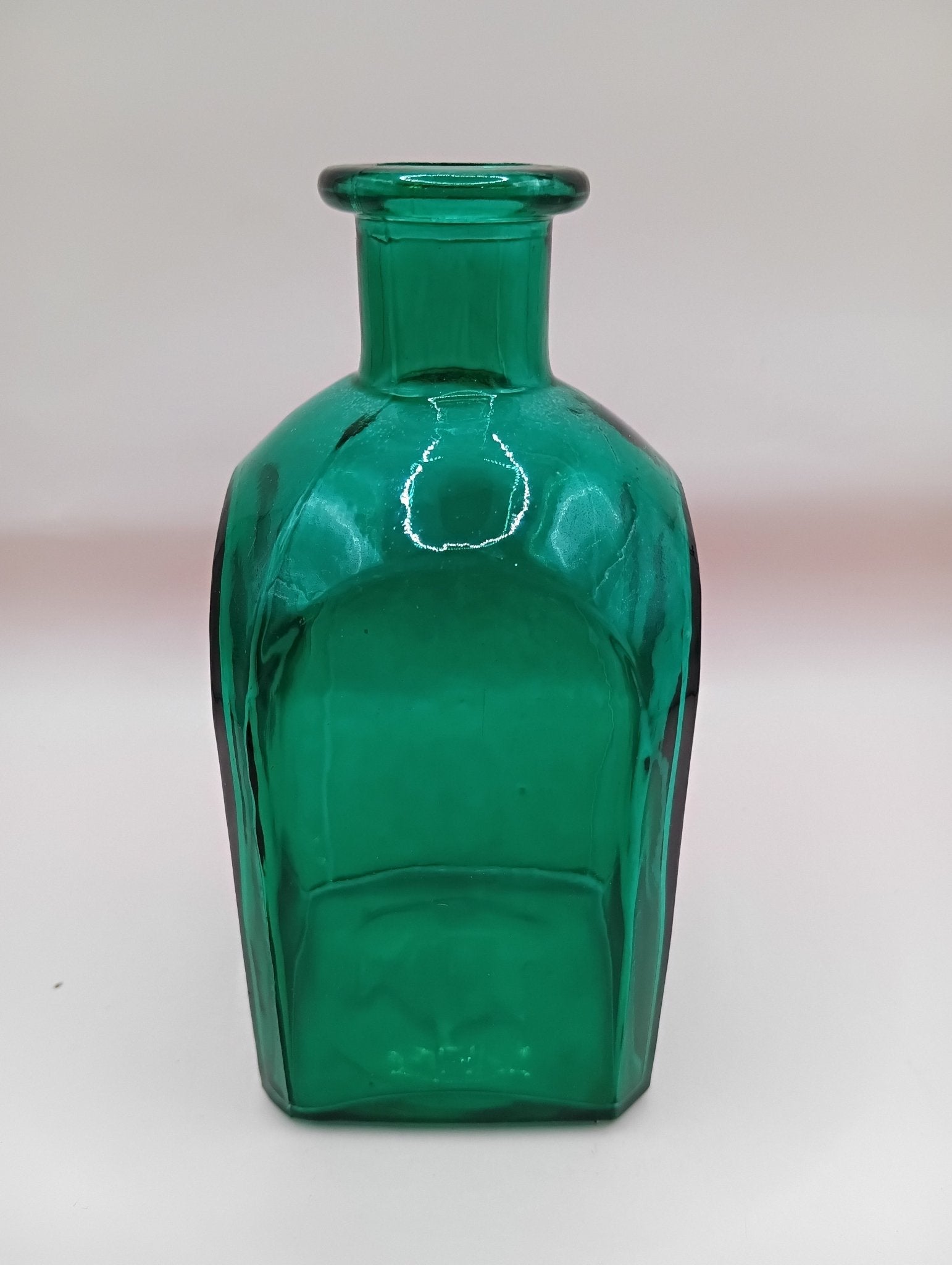 Vintage Square Glass Bottles – Available in Clear, Green, Pink, Red, Blue, Teal, Purple – 5.5" Tall Accent Decor La Vie Bien Vintage Square Glass Bottles – Available in Clear, Green, Pink, Red, Blue, Teal, Purple – 5.5" Tall