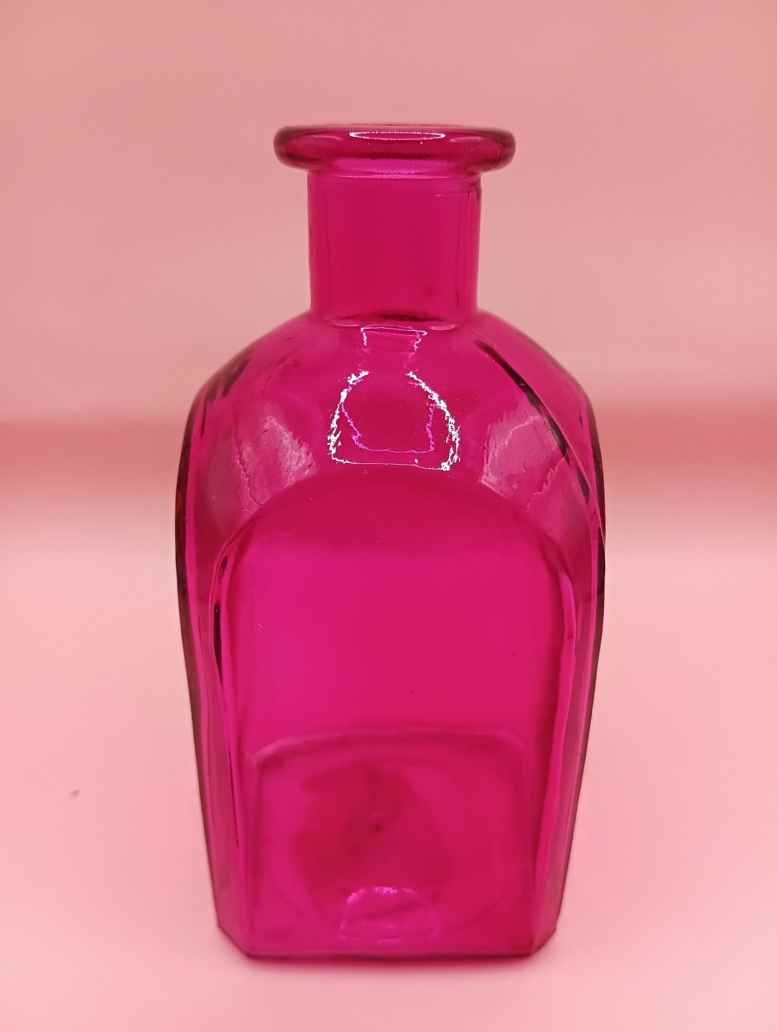 Vintage Square Glass Bottles – Available in Clear, Green, Pink, Red, Blue, Teal, Purple – 5.5" Tall Accent Decor La Vie Bien Vintage Square Glass Bottles – Available in Clear, Green, Pink, Red, Blue, Teal, Purple – 5.5" Tall