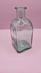 Vintage Square Glass Bottles – Available in Clear, Green, Pink, Red, Blue, Teal, Purple – 5.5" Tall Accent Decor La Vie Bien Vintage Square Glass Bottles – Available in Clear, Green, Pink, Red, Blue, Teal, Purple – 5.5" Tall