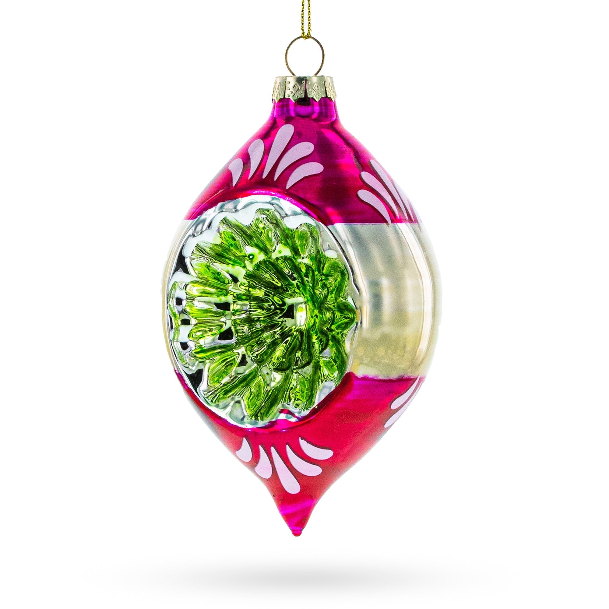 Vintage Tinsel Retro-Inspired Glass Christmas Ornament Christmas Ornaments > Retro La Vie Bien Vintage Tinsel Retro-Inspired Glass Christmas Ornament