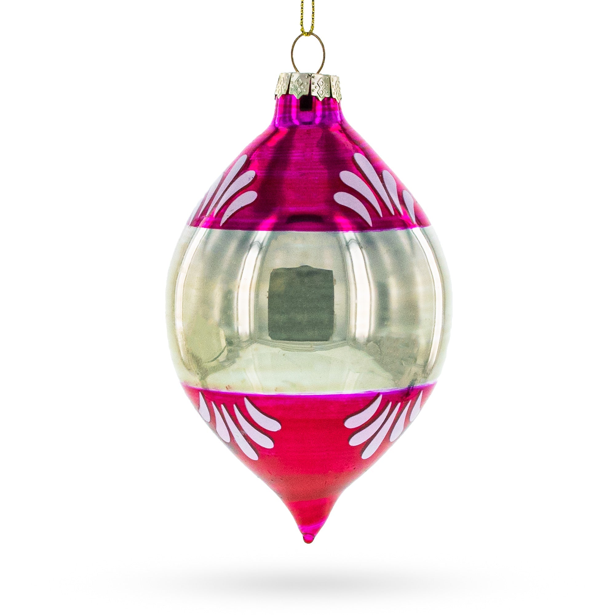 Vintage Tinsel Retro-Inspired Glass Christmas Ornament Christmas Ornaments > Retro La Vie Bien Vintage Tinsel Retro-Inspired Glass Christmas Ornament