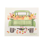 Vintage Truck with Pumpkins & Sunflowers | Fall Swedish Dishcloth Swedish Dishcloths La Vie Bien Vintage Truck with Pumpkins & Sunflowers | Fall Swedish Dishcloth