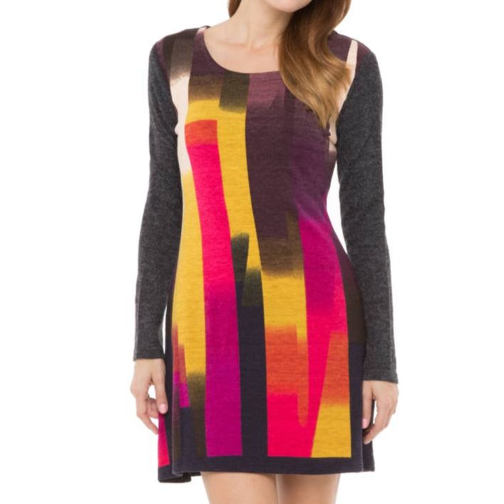 Vintage TV Color Bars Knitted Dress [Sizes SM - XL]