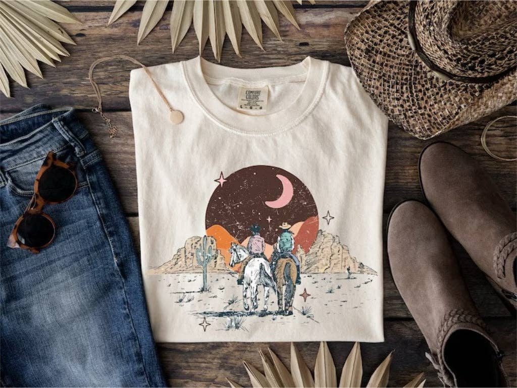 Vintage Western Boho Graphic Tee Clothing La Vie Bien Vintage Western Boho Graphic Tee