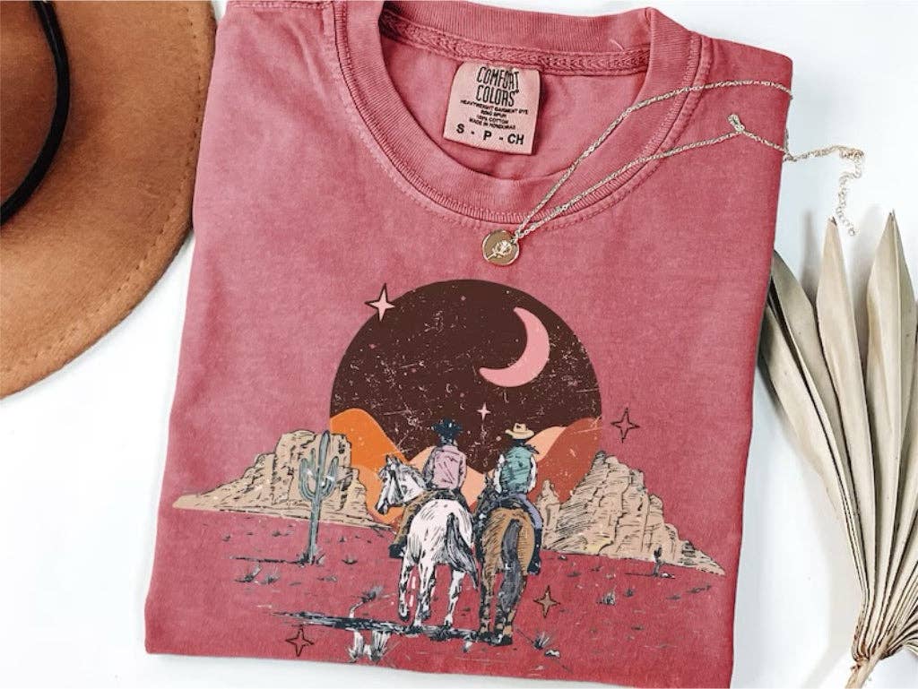 Vintage Western Boho Graphic Tee Clothing La Vie Bien Vintage Western Boho Graphic Tee