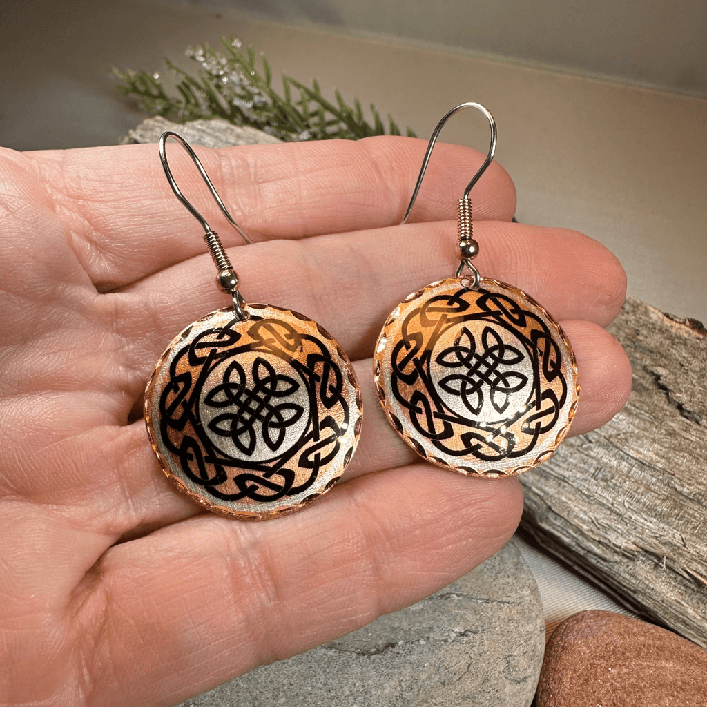 Violina Celtic Knot Copper Earrings Dangle Earrings La Vie Bien Violina Celtic Knot Copper Earrings