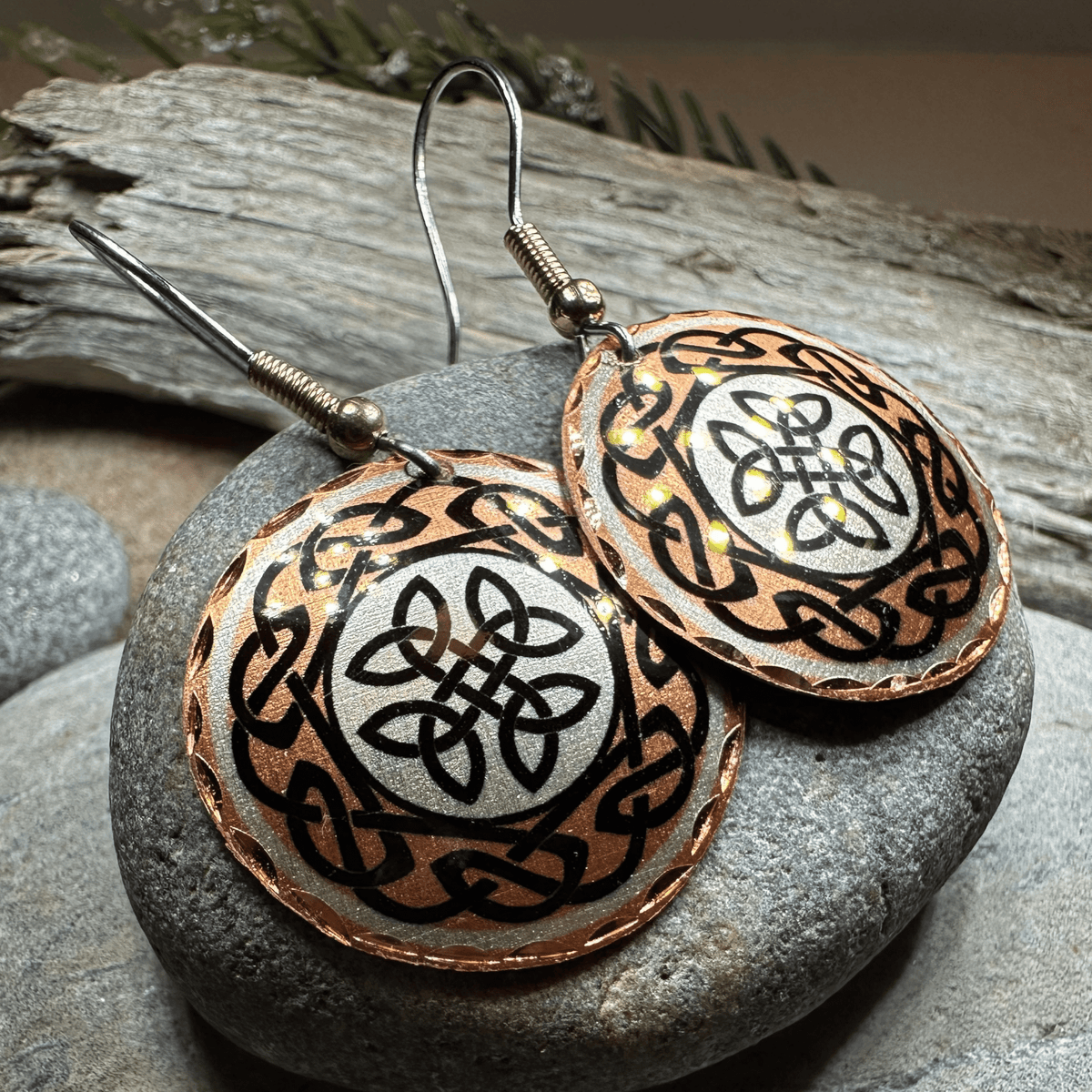 Violina Celtic Knot Copper Earrings Dangle Earrings La Vie Bien Violina Celtic Knot Copper Earrings
