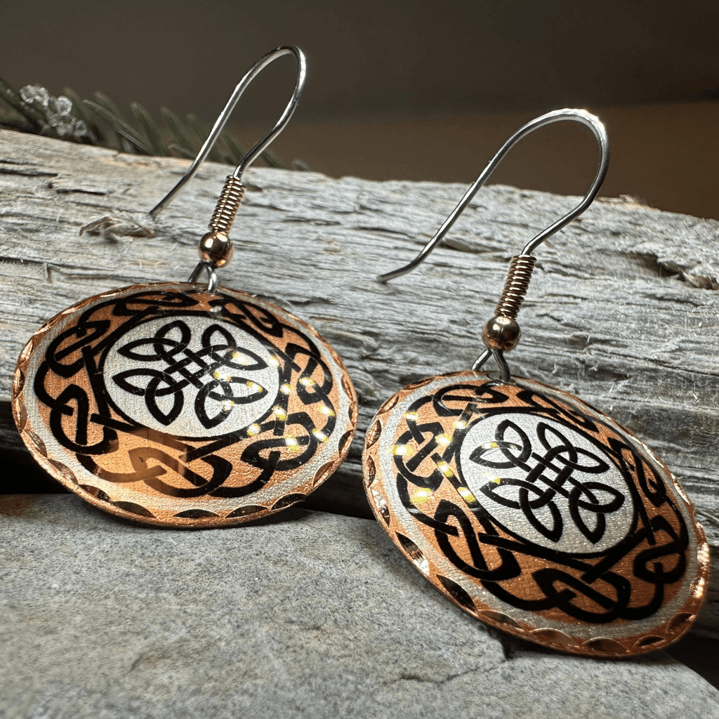 Violina Celtic Knot Copper Earrings Dangle Earrings La Vie Bien Violina Celtic Knot Copper Earrings