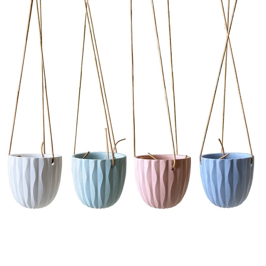 Virago Modern Hanging Planter - Waves