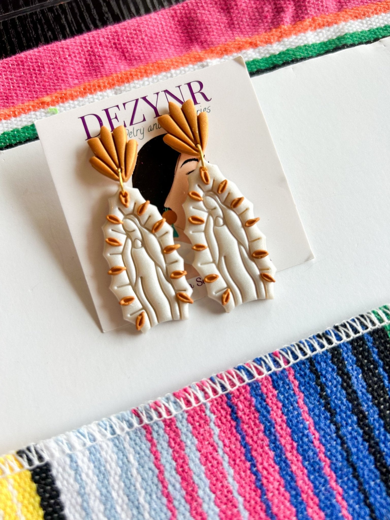 Virgencita in Gold Earrings La Vie Bien Virgencita in Gold