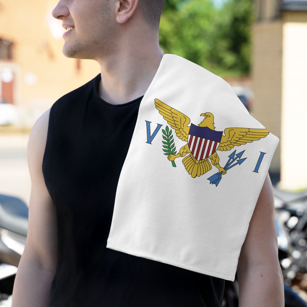 Virgin Islands Flag Rally Towel Rally Towel La Vie Bien Virgin Islands Flag Rally Towel