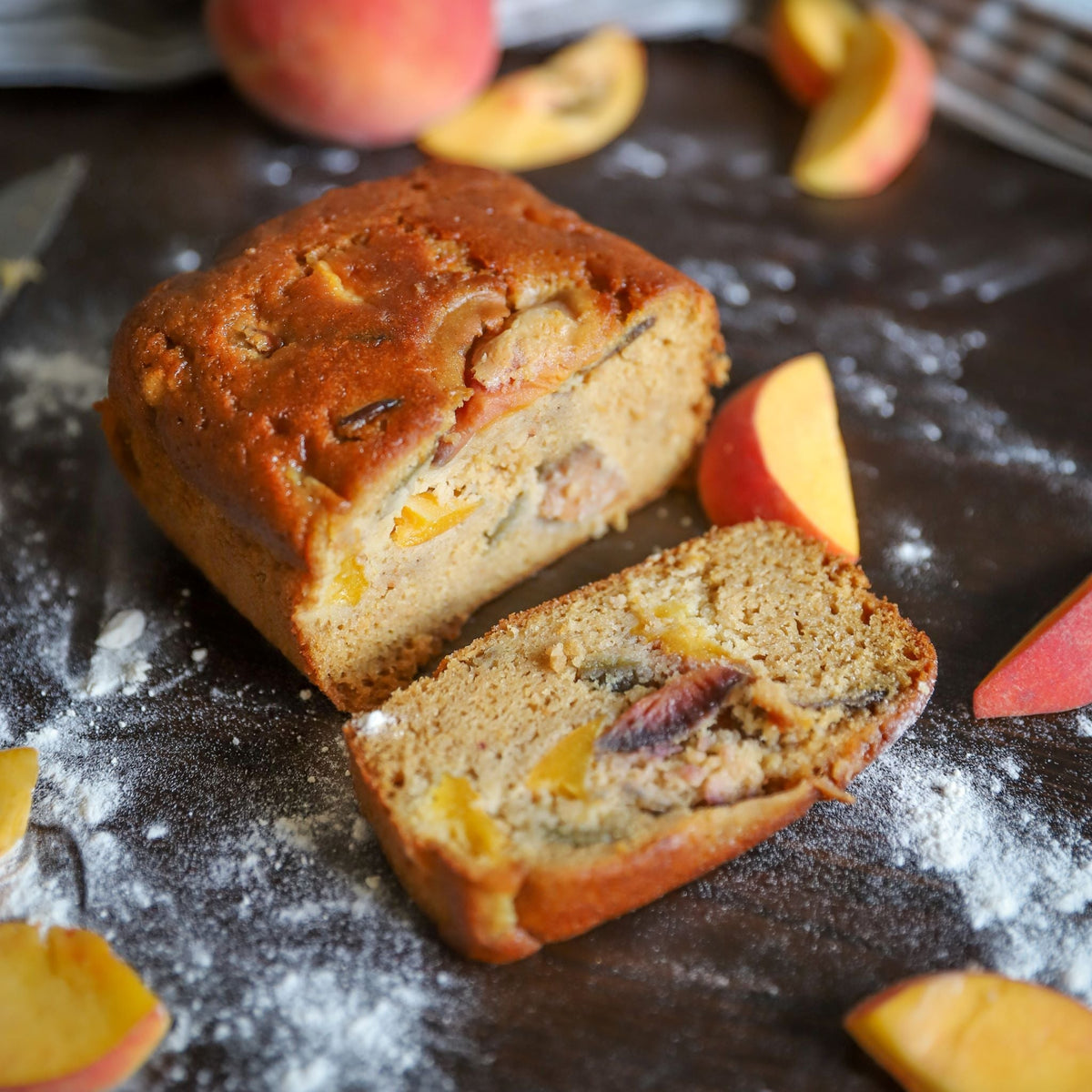 Virginia Peach Cobbler Cake - Gluten Free Gluten Free La Vie Bien Virginia Peach Cobbler Cake - Gluten Free