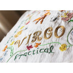 Virgo Astrology Hand - Embroidered Pillow by Cat Studio Pillows La Vie Bien Virgo Astrology Hand - Embroidered Pillow by Cat Studio