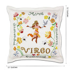 Virgo Astrology Hand - Embroidered Pillow by Cat Studio Pillows La Vie Bien Virgo Astrology Hand - Embroidered Pillow by Cat Studio