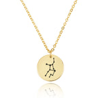 Virgo Celestial Constellation Disk Necklace La Vie Bien Virgo Celestial Constellation Disk Necklace