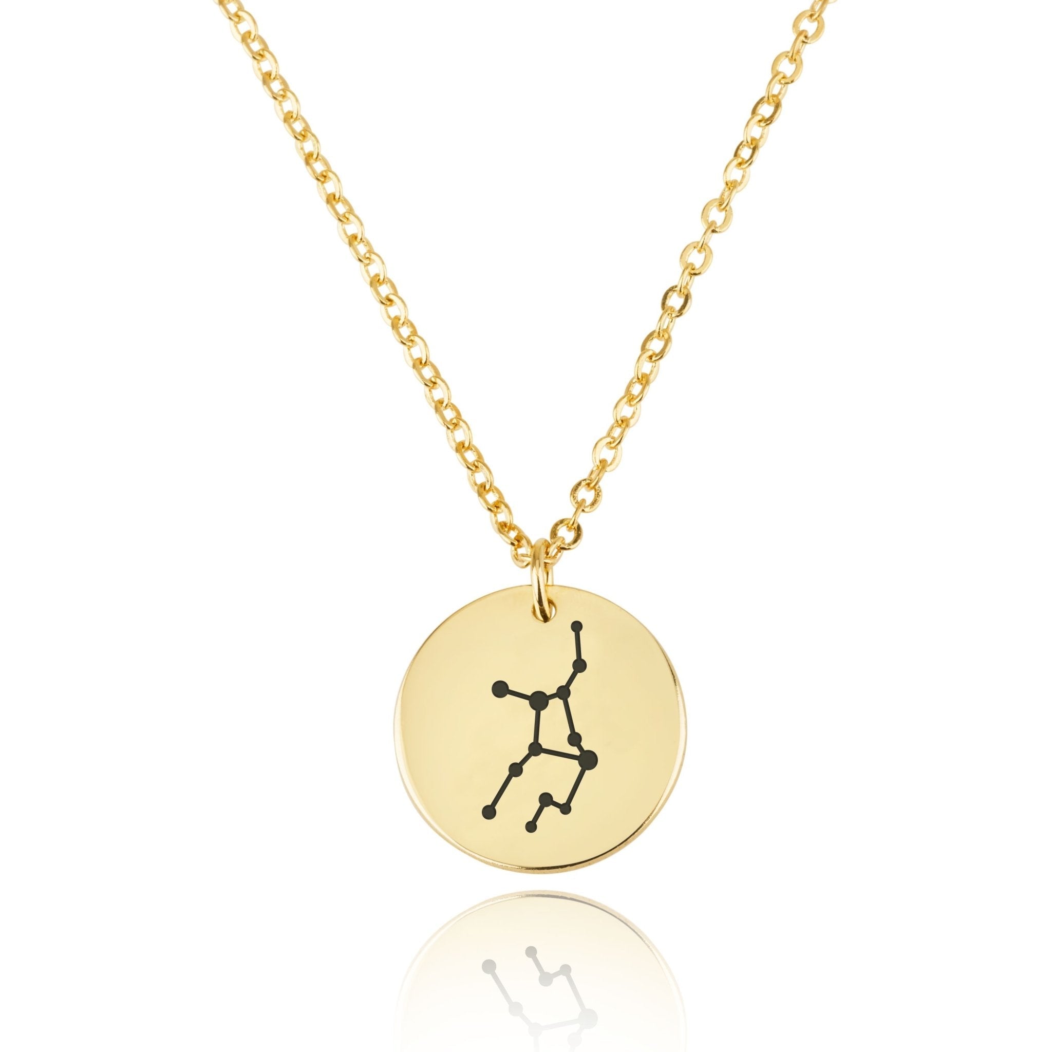 Virgo Celestial Constellation Disk Necklace La Vie Bien Virgo Celestial Constellation Disk Necklace