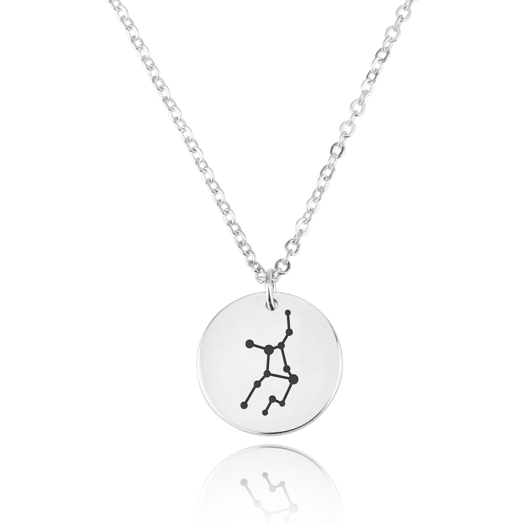 Virgo Celestial Constellation Disk Necklace La Vie Bien Virgo Celestial Constellation Disk Necklace