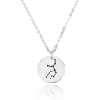 Virgo Celestial Constellation Disk Necklace La Vie Bien Virgo Celestial Constellation Disk Necklace