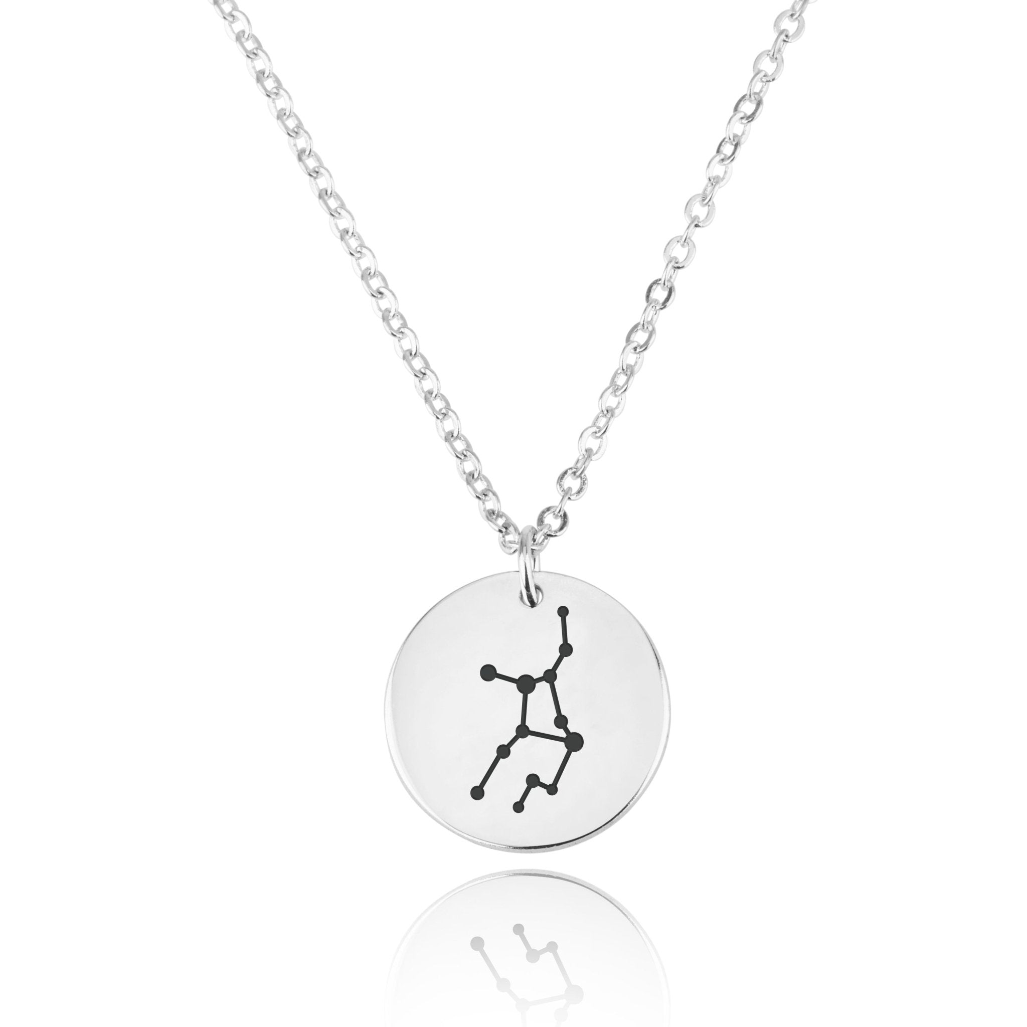 Virgo Celestial Constellation Disk Necklace La Vie Bien Virgo Celestial Constellation Disk Necklace