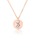 Virgo Celestial Constellation Disk Necklace La Vie Bien Virgo Celestial Constellation Disk Necklace