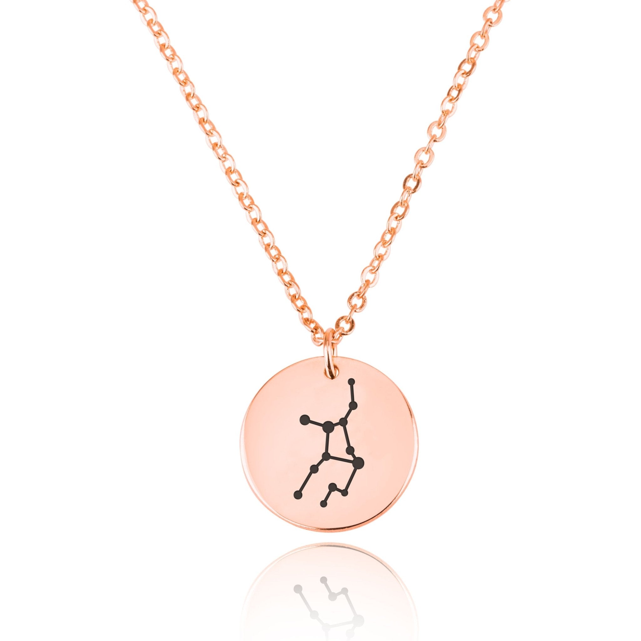 Virgo Celestial Constellation Disk Necklace La Vie Bien Virgo Celestial Constellation Disk Necklace