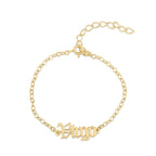 Virgo Script Bracelet La Vie Bien Virgo Script Bracelet
