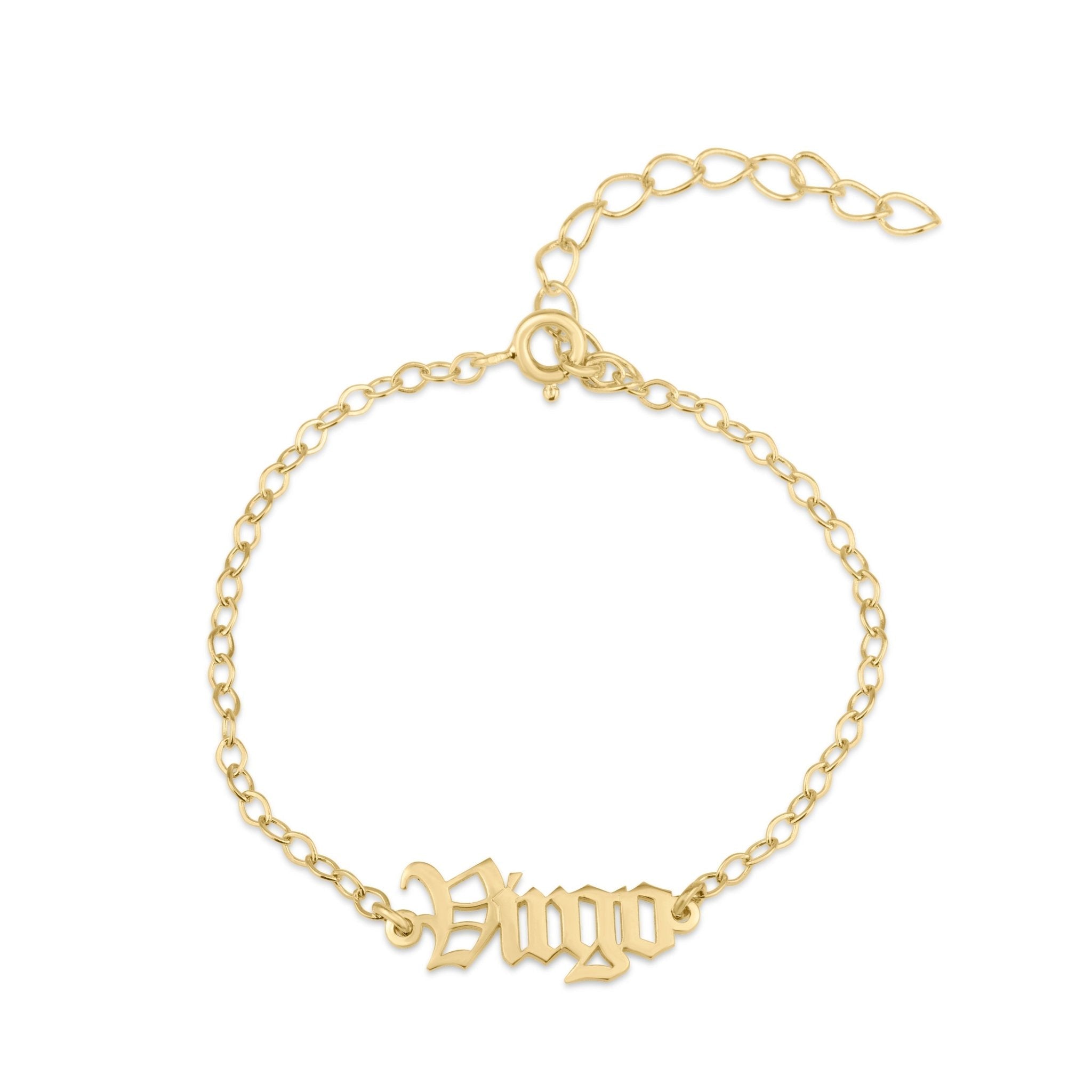 Virgo Script Bracelet La Vie Bien Virgo Script Bracelet
