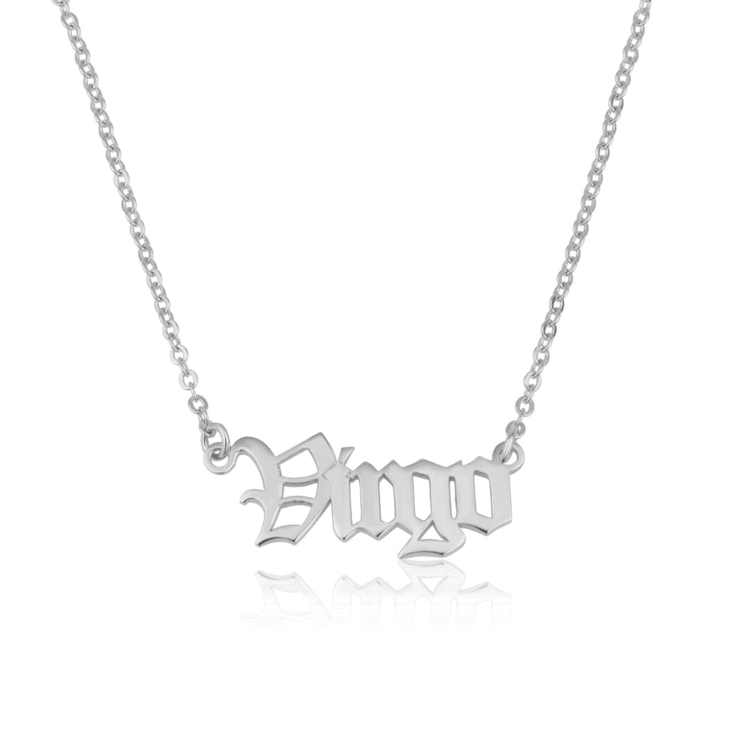 Virgo Script Necklace La Vie Bien Virgo Script Necklace