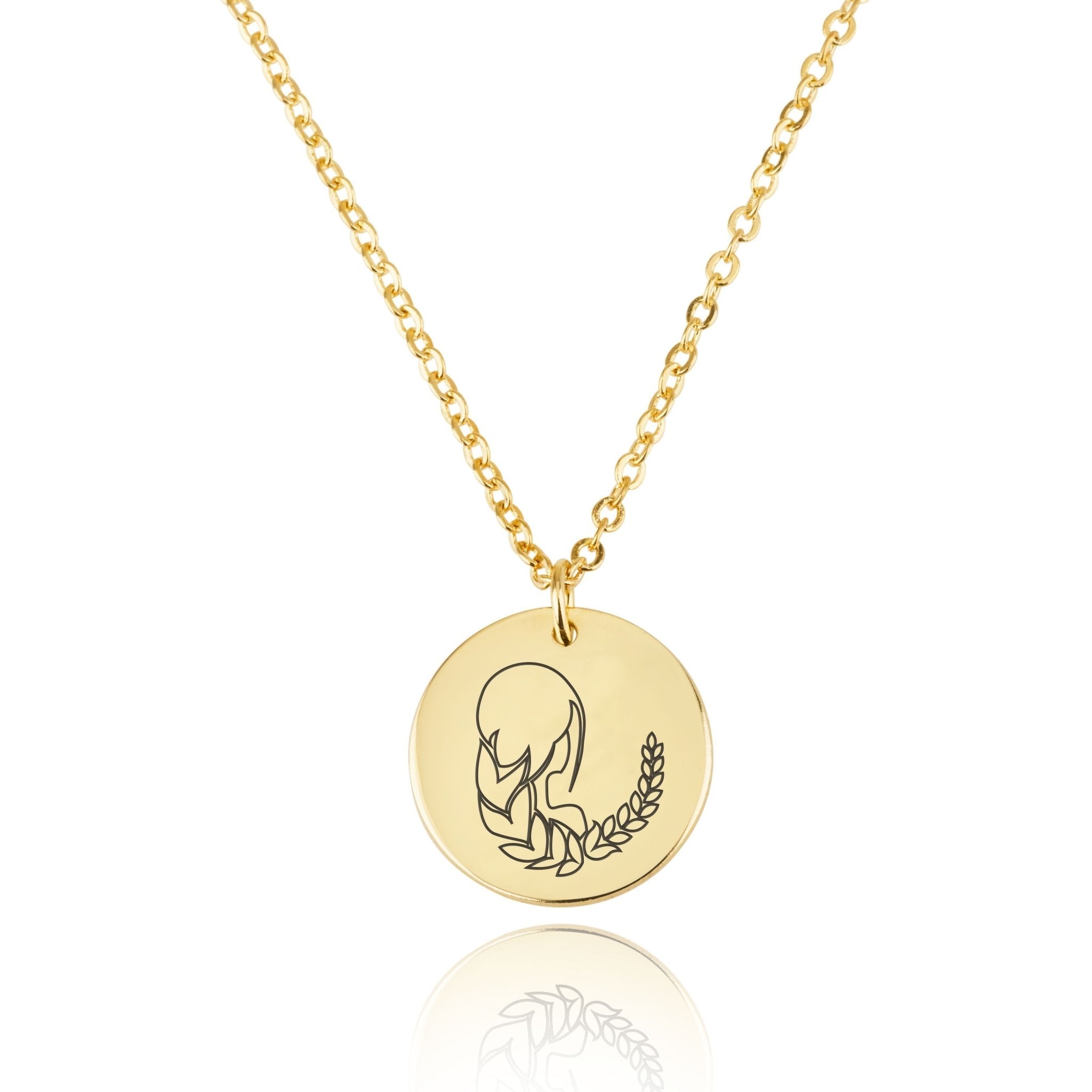 Virgo Zodiac Disk Necklace La Vie Bien Virgo Zodiac Disk Necklace