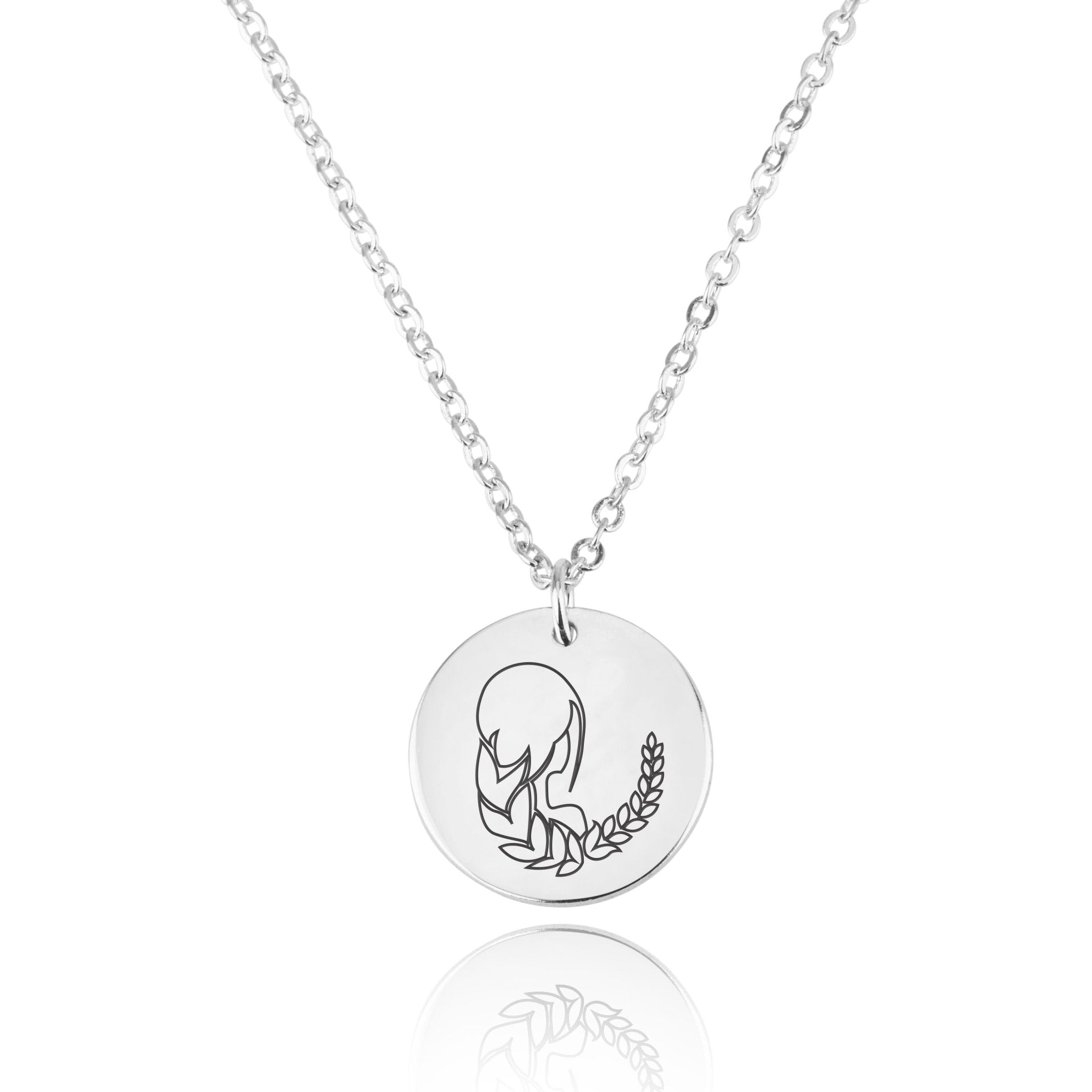 Virgo Zodiac Disk Necklace La Vie Bien Virgo Zodiac Disk Necklace