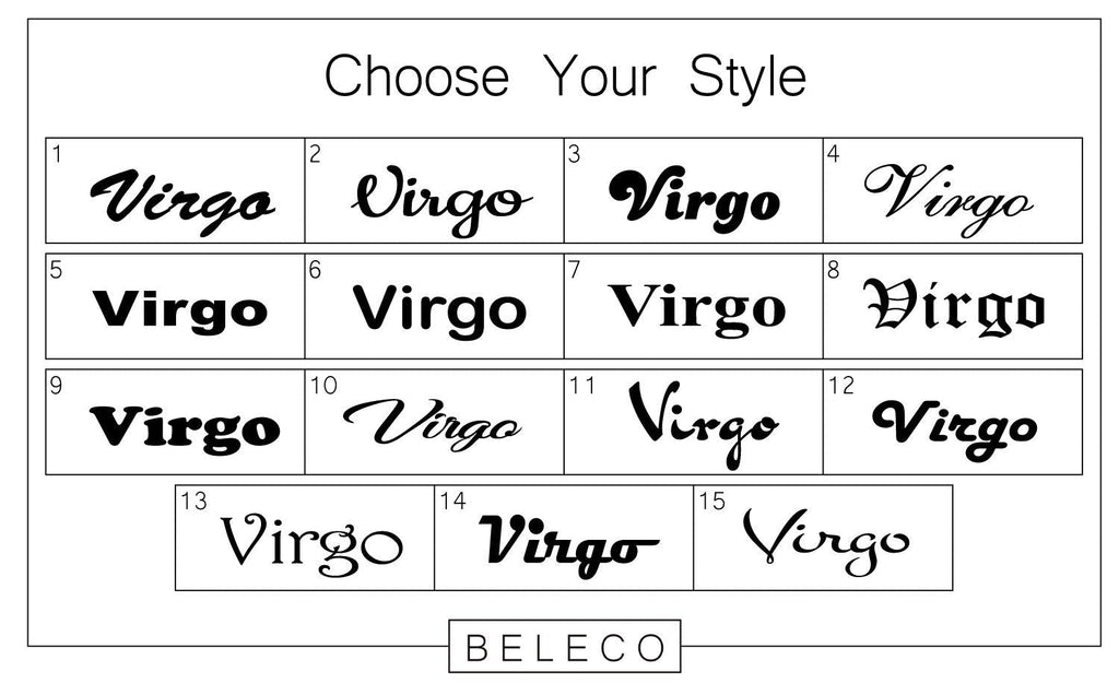Virgo Zodiac Engraved Cuff Bracelet La Vie Bien Virgo Zodiac Engraved Cuff Bracelet