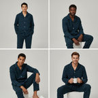 Flannel People Mens 100% Cotton Flannel Pajama Set with Pant Pockets & Drawstring