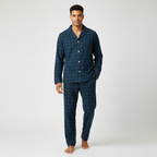 Flannel People Mens 100% Cotton Flannel Pajama Set with Pant Pockets & Drawstring