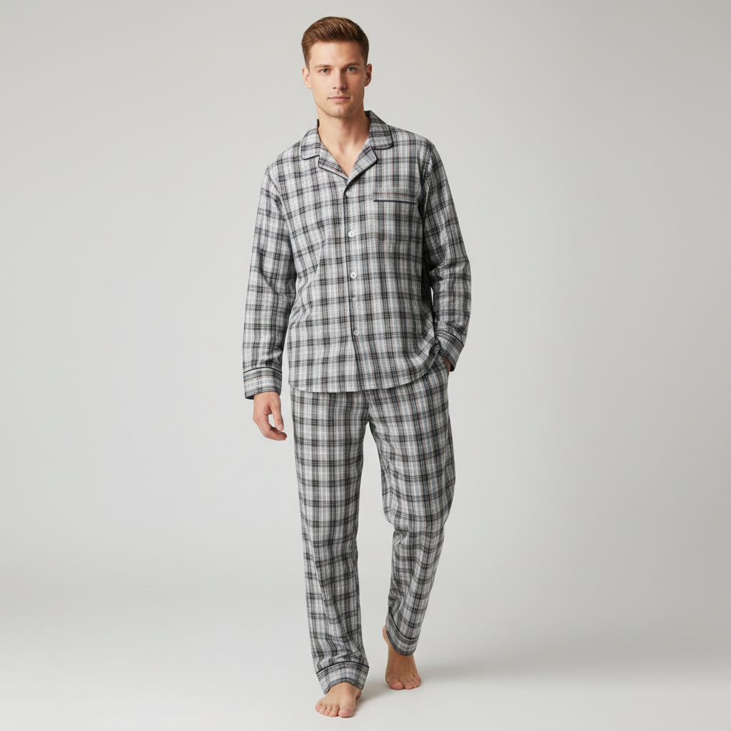 Men's Premium 100% Cotton Woven Pajama Sleepwear Set