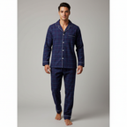 Flannel People Mens 100% Cotton Flannel Pajama Set with Pant Pockets & Drawstring