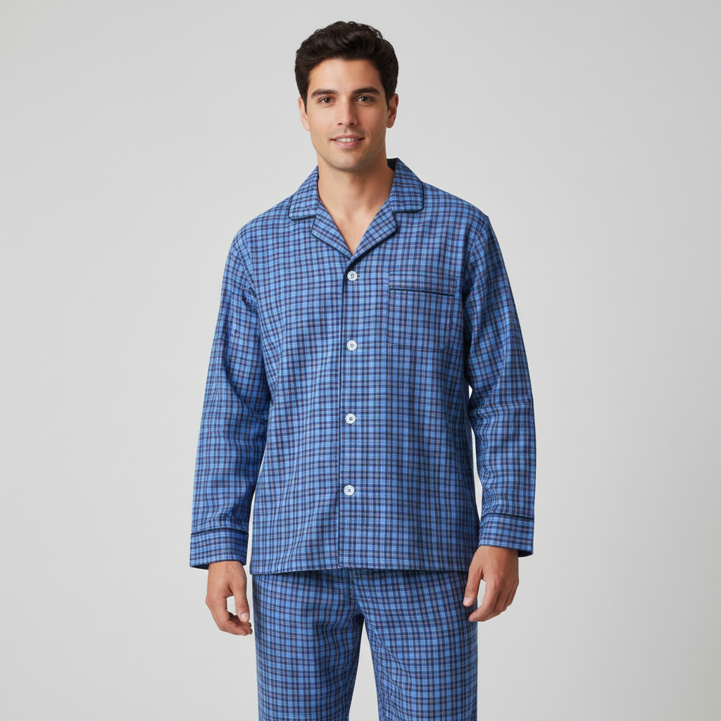 Men's Premium 100% Cotton Woven Pajama Sleepwear Set