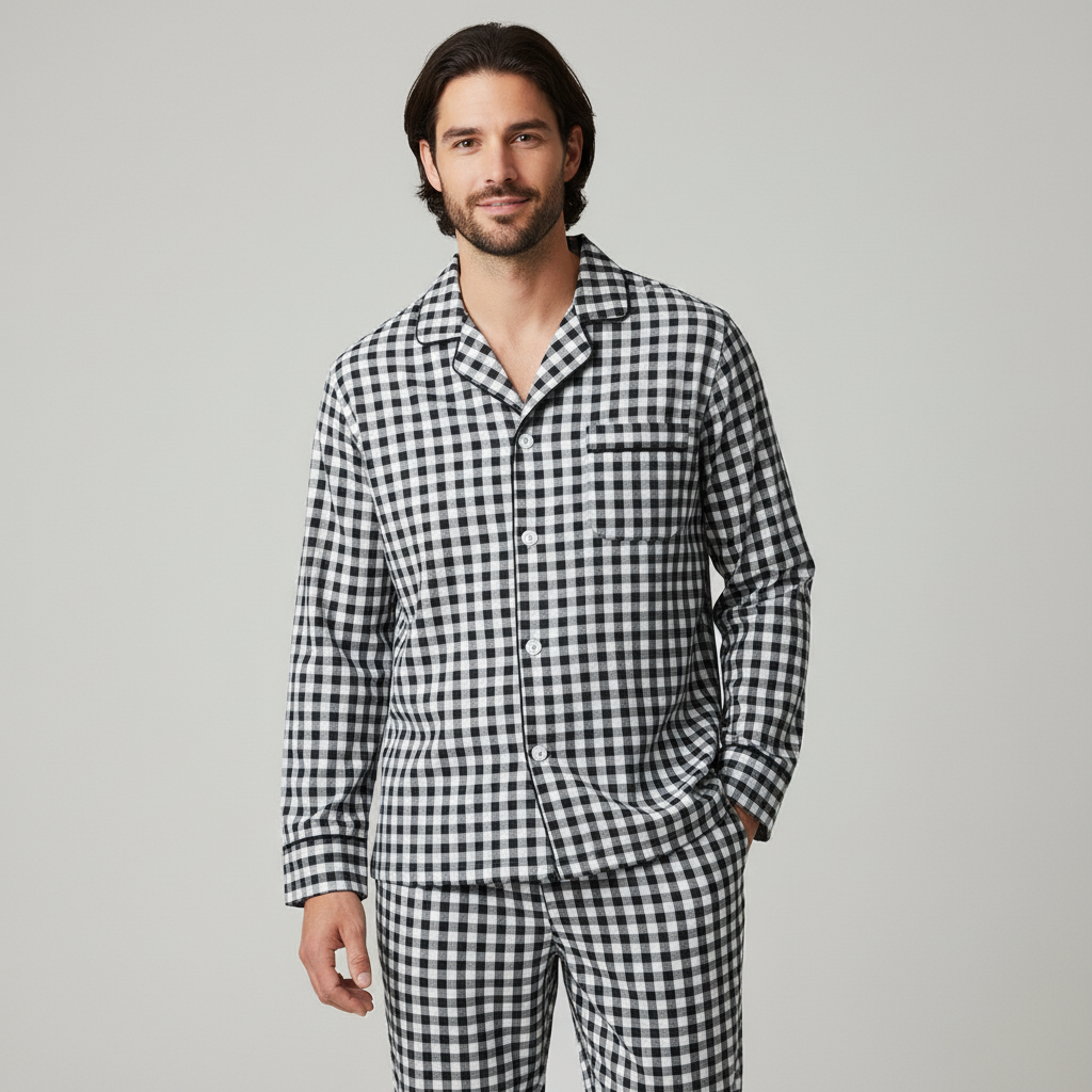 Men's Premium 100% Cotton Woven Pajama Sleepwear Set