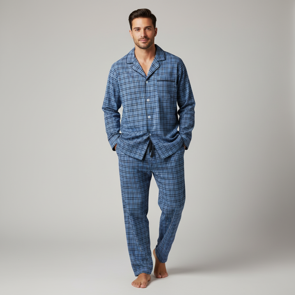 Men's Premium 100% Cotton Woven Pajama Sleepwear Set