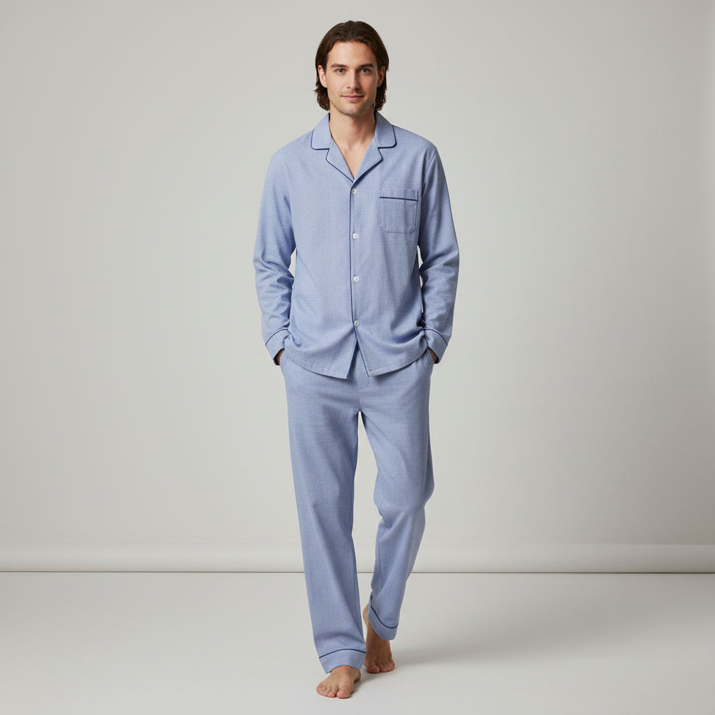 Men's Premium 100% Cotton Woven Pajama Sleepwear Set