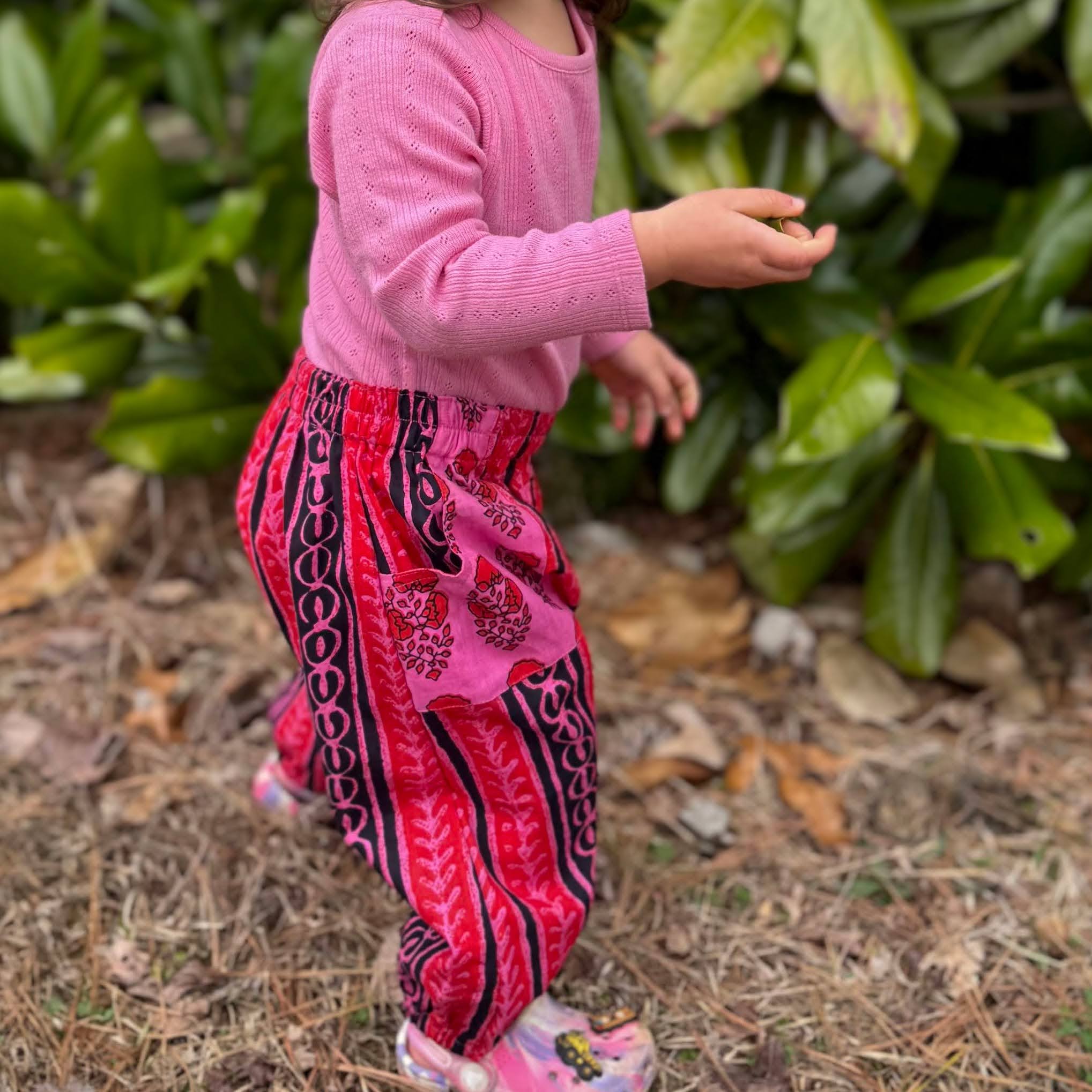 Vivid Pink Harem Pants Baby Pants La Vie Bien Vivid Pink Harem Pants