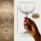 Vivre Luxury Crystal Coupe Glasses – Set of 4 Cocktail glasses La Vie Bien Vivre Luxury Crystal Coupe Glasses – Set of 4