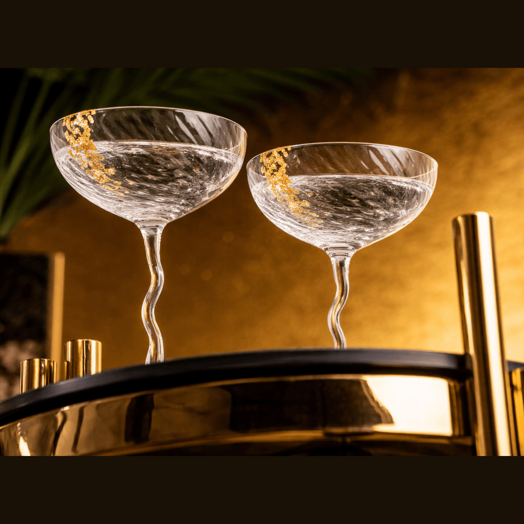 Vivre Luxury Crystal Coupe Glasses – Set of 4 Cocktail glasses La Vie Bien Vivre Luxury Crystal Coupe Glasses – Set of 4