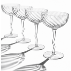 Vivre Luxury Crystal Coupe Glasses – Set of 4 Cocktail glasses La Vie Bien Vivre Luxury Crystal Coupe Glasses – Set of 4