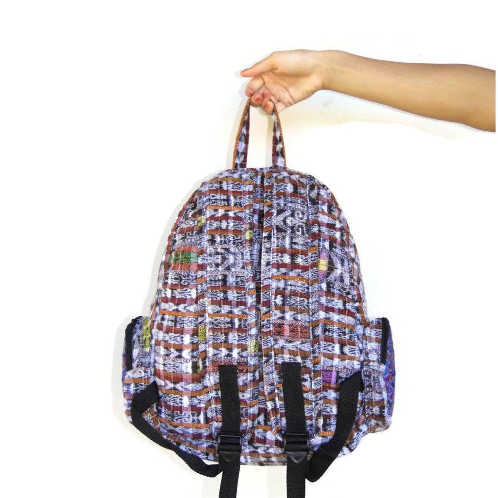 Volcano Huipil Upcycled Textile Backpack - Guatemala Bags La Vie Bien Volcano Huipil Upcycled Textile Backpack - Guatemala