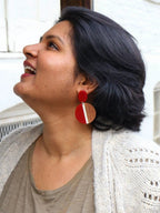 Volcano Wood + Resin Statement Earrings