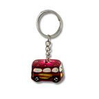 Volkswagen VW Van & Beetle Mexican Hand painted Clay Keychain - Mexico Keychains La Vie Bien Volkswagen VW Van & Beetle Mexican Hand painted Clay Keychain - Mexico