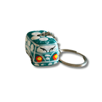 Volkswagen VW Van & Beetle Mexican Hand painted Clay Keychain - Mexico Keychains La Vie Bien Volkswagen VW Van & Beetle Mexican Hand painted Clay Keychain - Mexico