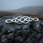 Volunti Celtic Knot Bar Brooch in Sterling Silver Brooch La Vie Bien Volunti Celtic Knot Bar Brooch in Sterling Silver