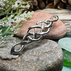 Volunti Celtic Knot Bar Brooch in Sterling Silver Brooch La Vie Bien Volunti Celtic Knot Bar Brooch in Sterling Silver