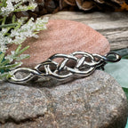 Volunti Celtic Knot Bar Brooch in Sterling Silver Brooch La Vie Bien Volunti Celtic Knot Bar Brooch in Sterling Silver
